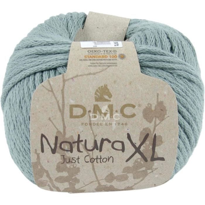 Pelote - 100% coton peigné - Bleu - NX73 - Très épais - DMC - Natura XL - Tricot - Crochet