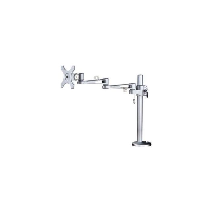 Support d'écran LCD pour bureau NEWSTAR - Argent - 10" à 30" - Hauteur réglable