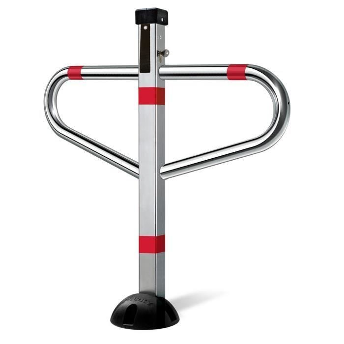 Barrière de parking - Premium - 1 pied - Acier - Hauteur 900 mm - Verrouillage automatique