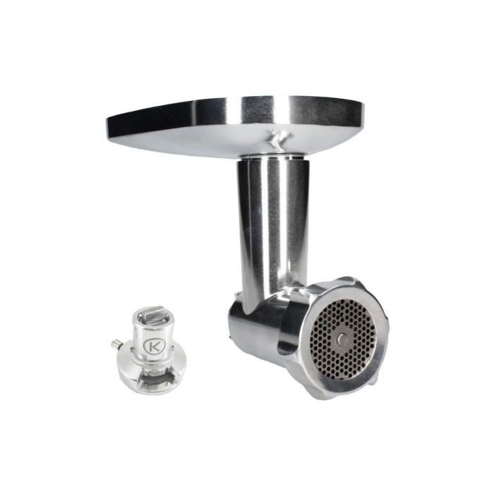 Hachoir à viande - KENWOOD - Modèle 136516 - Adaptateur inclus - Gris - Compatible robots