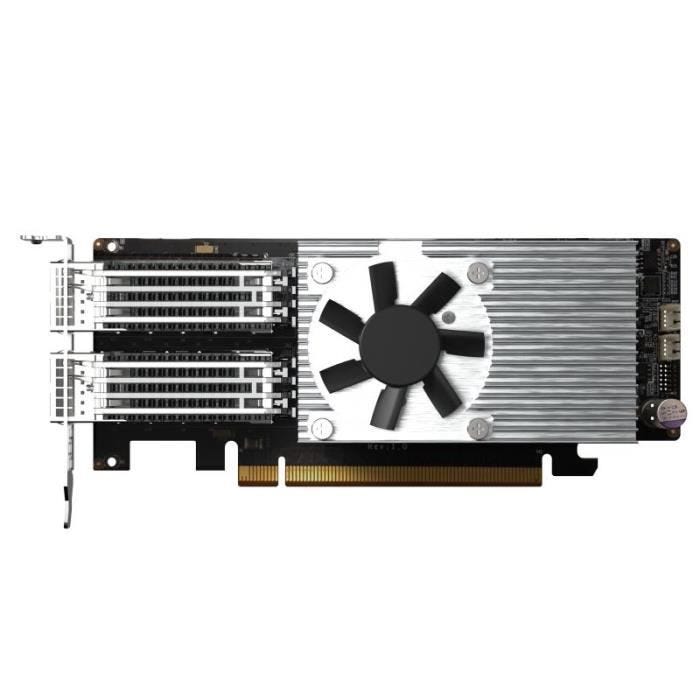 Qnap - Netzwerkadapter - PCIe 4.0 x16 Low-Profile - 100 Gigabit QSFP28 x 2 - für TS-H2490FU - QXG-100G2SF-E810