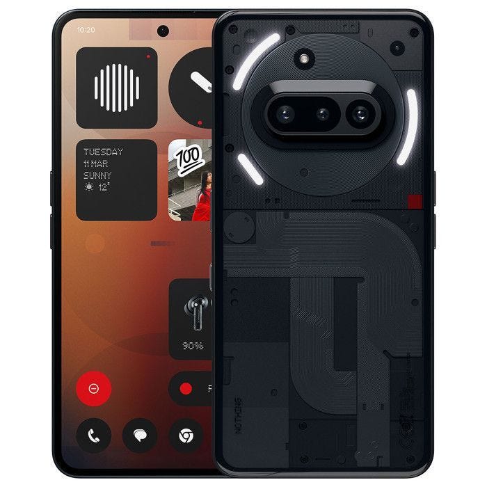 Smartphone Nothing Phone (3a) 5G 12Go 256Go Noir Dual SIM Snapdragon™ 7s Gen 3
