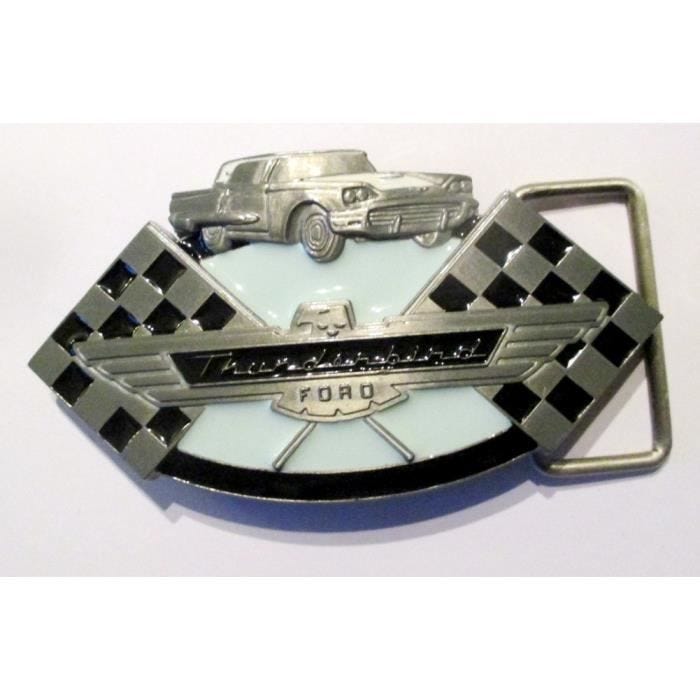 Boucle de ceinture - Ford - Thunderbird - Voiture ancienne - Gris - Métal