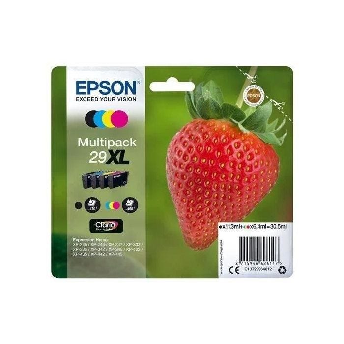 EPSON Multipack T2996 XL - Fraise - Noir, Cyan, Magenta, Jaune (C13T29964012)