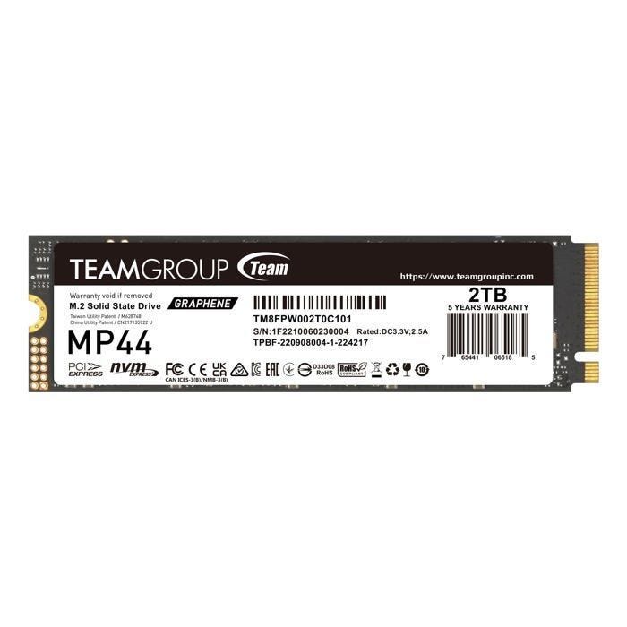 SSD - TEAMGROUP - MP44 - 1 To - PCIe 4.0 - M.2 - Performance ultra-rapide