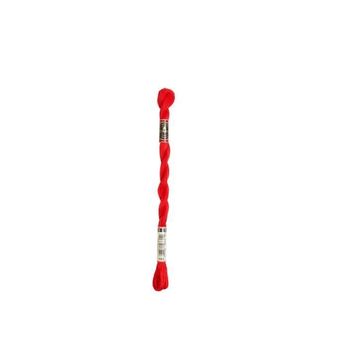 Fil DMC Coton Perlé Small N8 Col. 666 - DMC Rouge