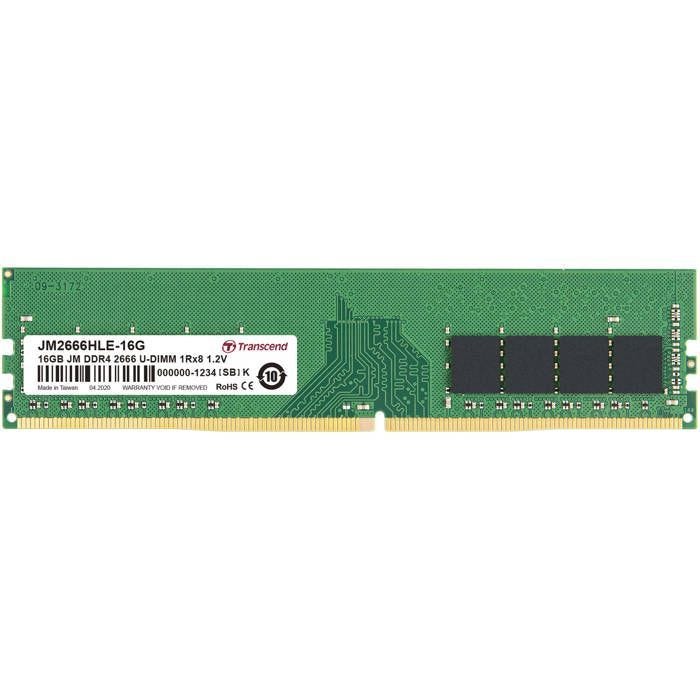 Mémoire vive DDR4 Transcend JetRAM - 16 Go - DIMM 288 broches - 2666 MHz / PC4-21300 - CL19 - Non ECC