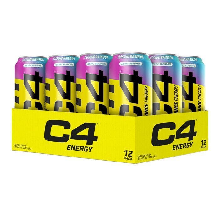 Boissons énergisantes Cellucor - Boisson C4 Energy - Cosmic Rainbow Pack de 12