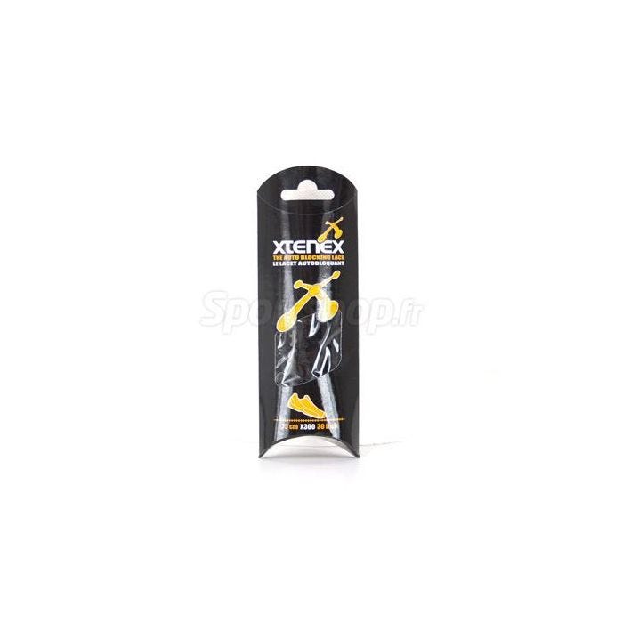 Lacets pour chaussures de sport XTENEX - Autobloquants - 75 cm - Noir