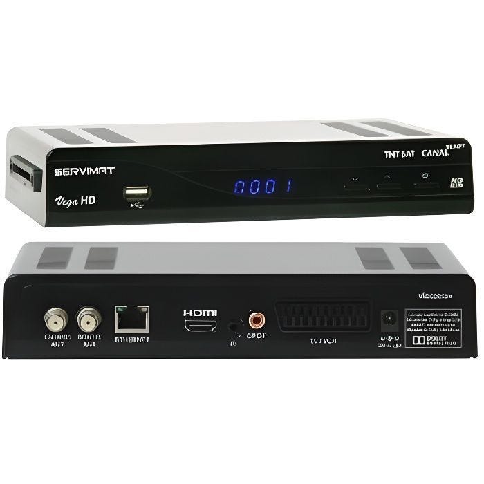 Récepteur satellite HD - SERVIMAT - VEGA TNTSAT - Noir - 12V/220V - Connectique complète