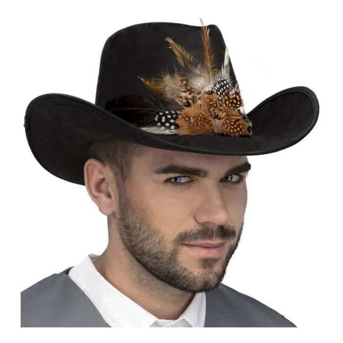 Chapeau Cowboy - Disfrazzes - Taille Unique - Multicolore - Style Original - Avec Plumes