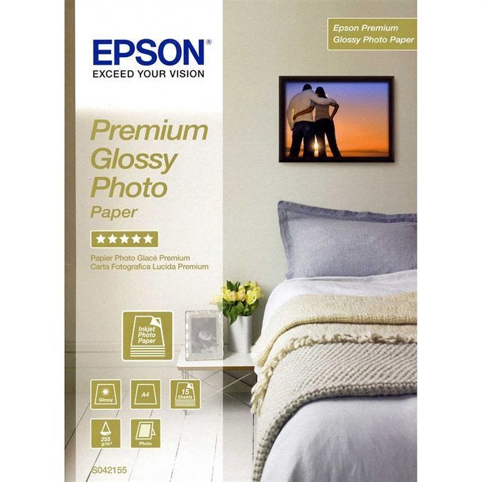 Papier Photo Glacé Epson Premium Glacé Or - 15 feuilles A4 255g