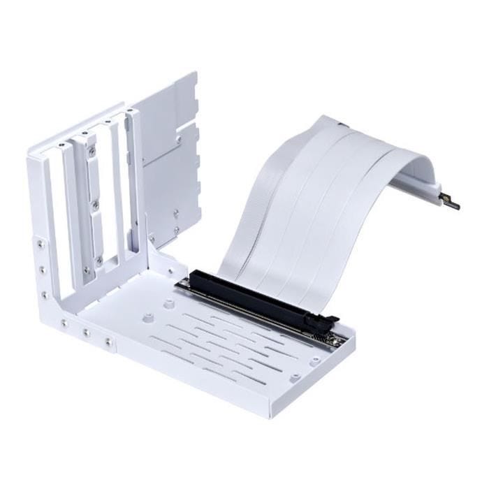 Support vertical - Lian-Li - Universel - Riser PCIe 4.0 - Blanc - Compatible avec tous les boîtiers