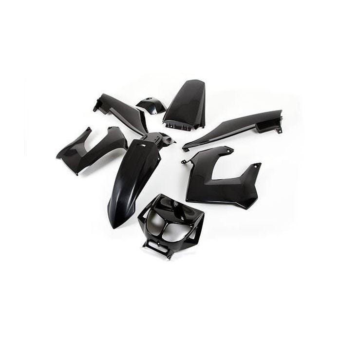 kit cache carénage 8 pièces noir moto derbi 50 senda x treme x race drd carrosserie