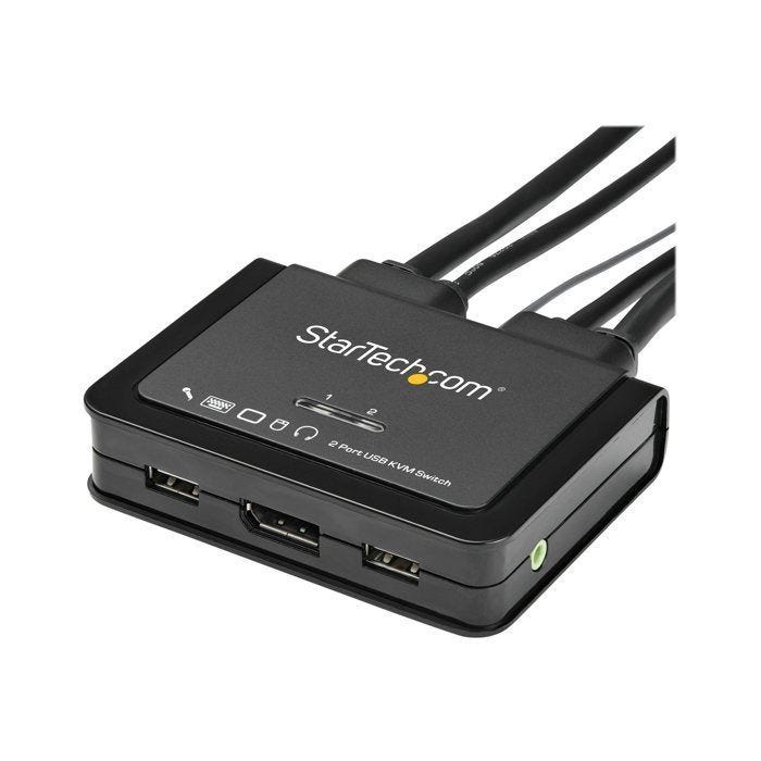 Commutateur KVM - STARTECH - SV211DPUA4K - 2 Ports - 4K 60 Hz - Audio 3,5 mm
