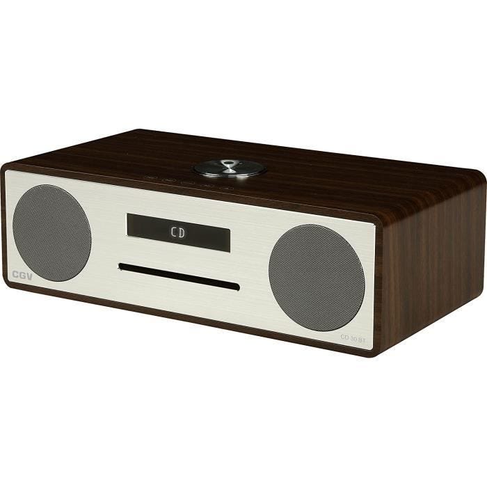 Radio Vintage - CGV - CD30BT - Bluetooth - USB - Aluminium Wengé
