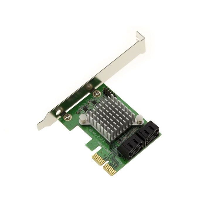Carte PCI Express PCIe x2 avec 4 ports SATA. Chipset MARVELL 88SE9230 HARDWARE RAID 0 1 10