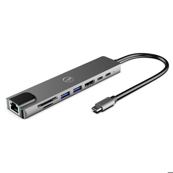 Hub Adaptateur USB-C 8 en 1 - MOBILITY LAB - HDMI 4K - 100W - 2 Ports USB-C - Lecteur SD/Micro SD