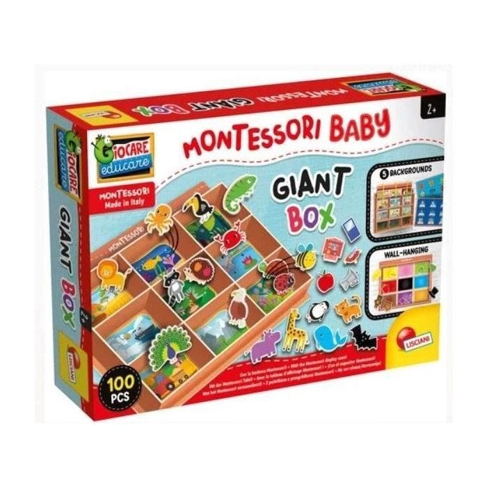 Boîte géante - LISCIANI - Montessori Baby - Activités variées - Classifications et découvertes - Babillard robuste