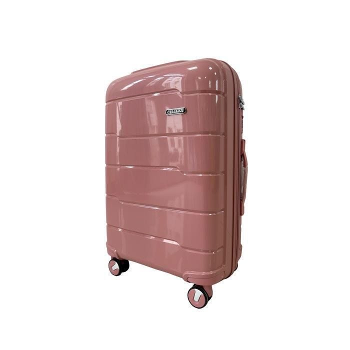 CELIMS FRANCE - Valise Moyenne Taille en Polypropylène | Taille Soute 65cm | TSA | Valise en Polypropylène Moyenne Taille | Rose