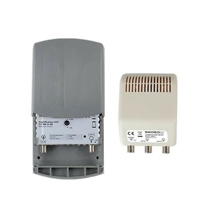 Amplificateur TNT Réglable SEDEA - Gain 35dB - Alimentation 24V - Antenne TV râteau