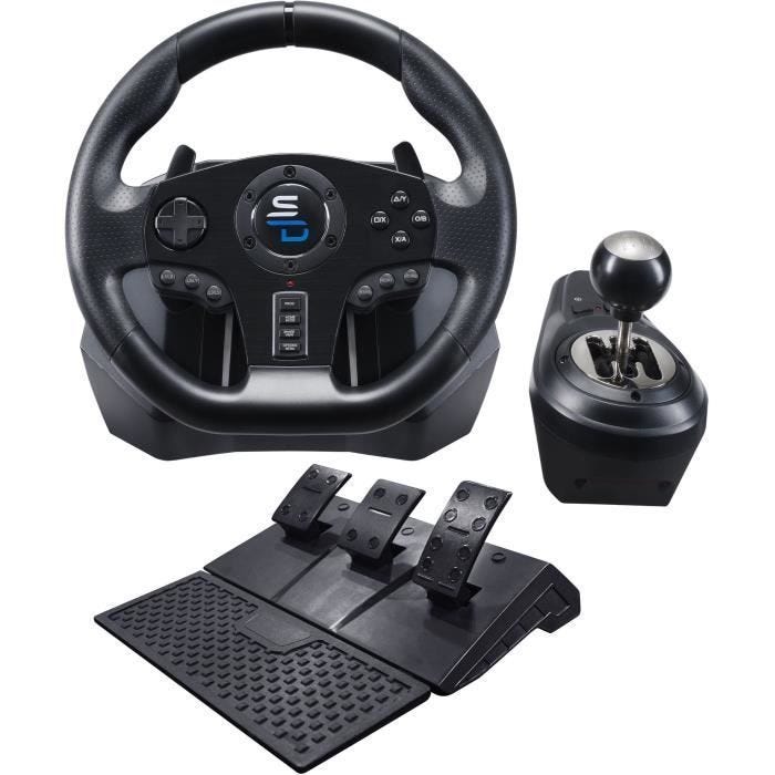 Superdrive - Volant de course GS850-X avec levier de vitesse manuel, 3 pédales, et palettes de changement de vitesse pour Xbox