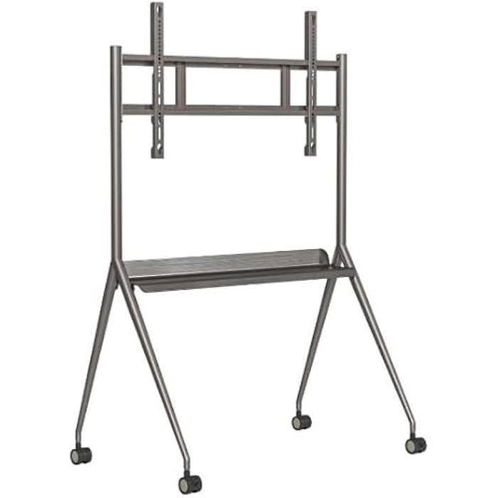 Support mobile pour écran interactif - HIKVISION - 55/65/75 pouces - Acier - Max 85 kg - Gris argent