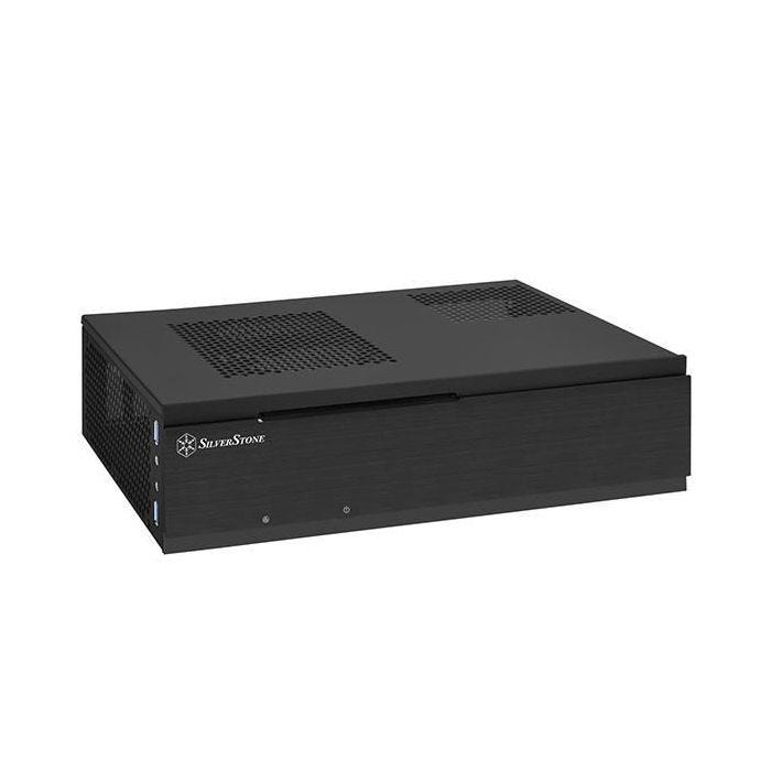 Boîtier PC Slim silencieux HTPC Mini-ITX SILVERSTONE SST-ML06B-E - Noir - 2 logements d'extension - 7 litres