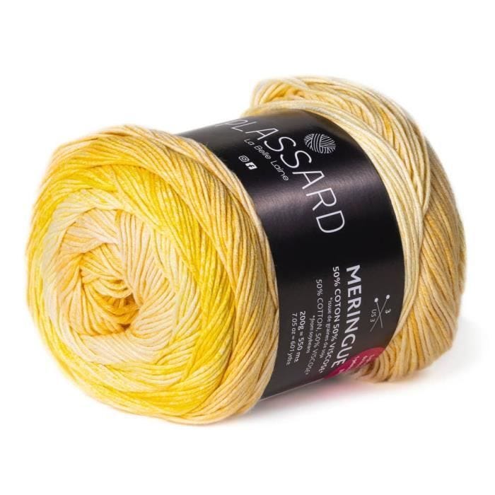 Pelote d'été Plassard dégradé Meringue Jaune Soleil Col. 42
