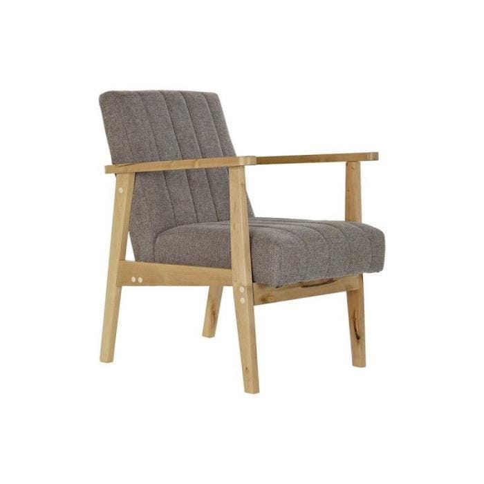 Fauteuil Thyann Naturel Beige Polyester Pin (63 x 68 x 81 cm)