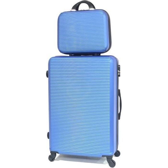 Valise Grande Taille - CELIMS FRANCE - 75cm - Serrure Intégrée - ABS - 23kg - Bleu