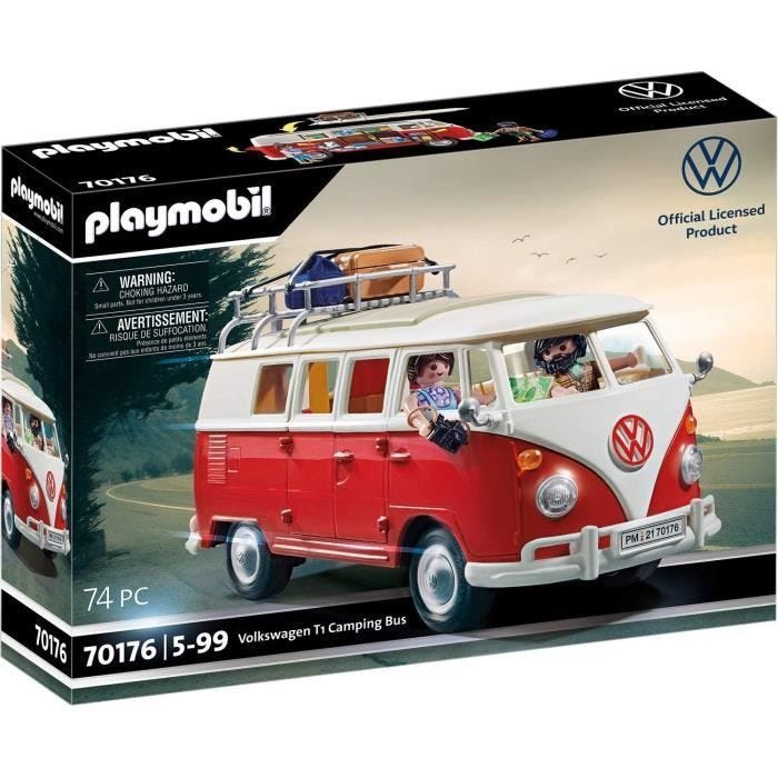 PLAYMOBIL 70176 Volkswagen T1 Combi, Classic cars, Adulte, Voiture de collection