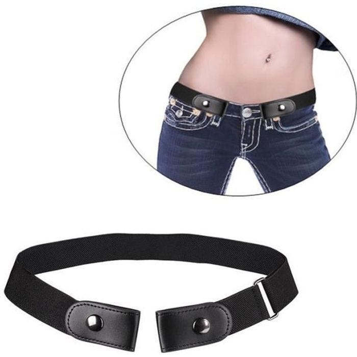 Ceinture sans boucle invisible extensible de taille plus pour jeans de femmes
