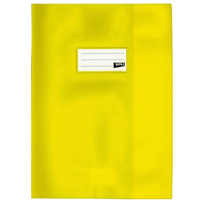 Protège-cahier PVC - APLI - Jaune Opaque - 19/100ème - 24 x 32 cm - Mixte