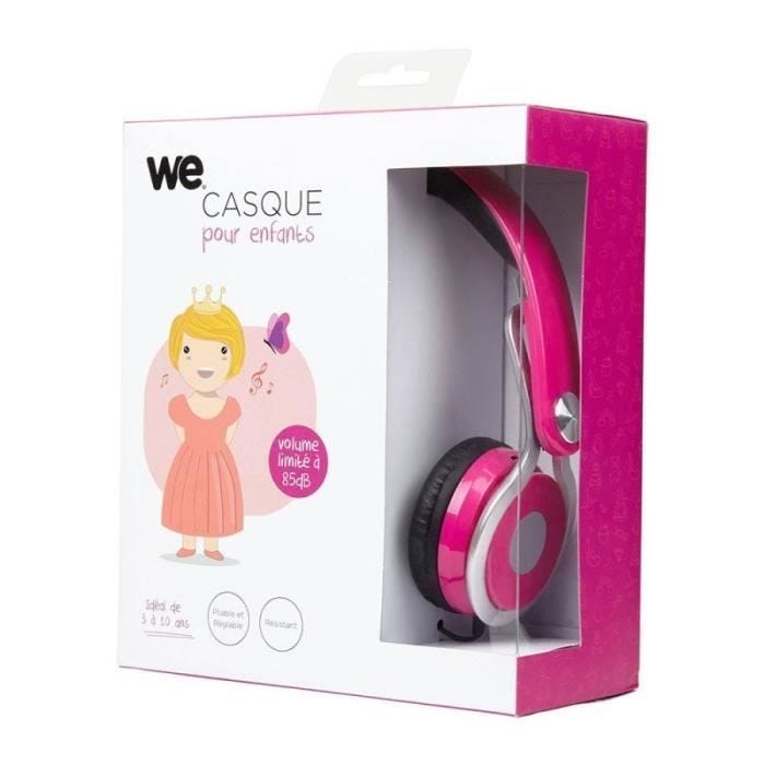 Casque pliable WeKids pour enfant (3-10 ans) personnalisable (Rose)