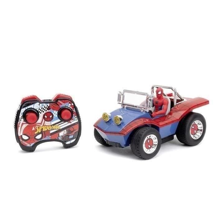 Jada - Marvel - Voiture Radiocommandée Spiderman - Fonction turbo - Figurine incluse - Dès 6ans