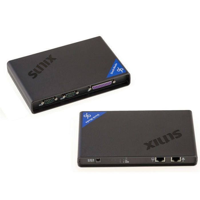 Dock Convertisseur industriel point d'accès Ethernet RJ45 TCP/IP vers 2 ports série COM RS232 DB9 et 1 port parallèle LPT IEEE1284