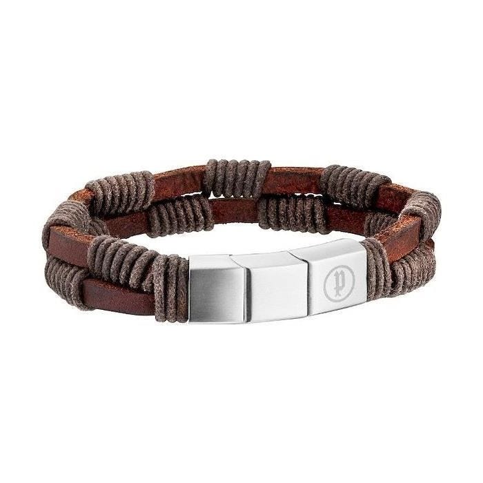 Bracelet - Police - PJ.25889BLC-01 - Cuir - Acier inoxydable - Aimant