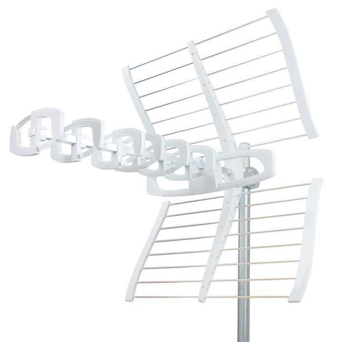 Antenne TV TNT - DISCOVERY - V2 - Ultra HD - Amplificateur intégré - Filtre 4G/5G-LTE700