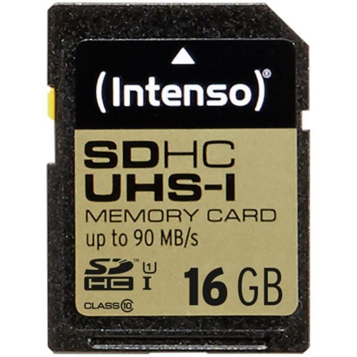 Carte mémoire SDHC Intenso Professional 16 Go Class 10, UHS-I