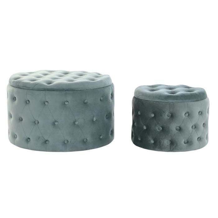 repose-pied polyester mdf vert (70 x 70 x 42 cm)