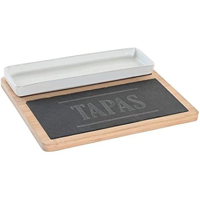 Set d'apéritif - DKD HOME DECOR - Noir - 24 x 7 x 2,5 cm - Contemporain - Design