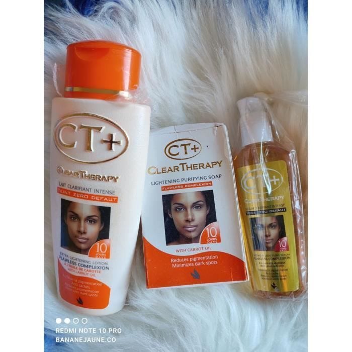 Mini Gamme C T plus lait 250ml, savon et huile carrot de C T plus