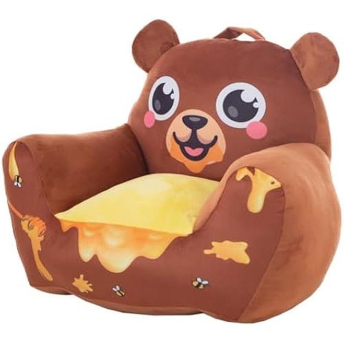 Jouet - LLOPIS - Fauteuil ours miel - Multicolore - 52 x 48 x 51 cm - 1 place - Avec accoudoirs