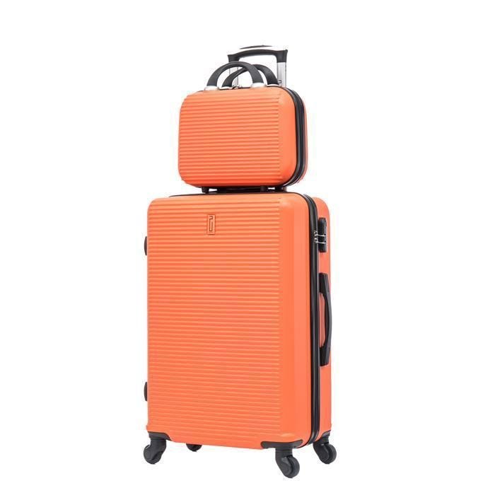 Valise Grande Taille - CELIMS FRANCE - 75cm - 85 Litres - Serrure Intégrée - ABS - Orange