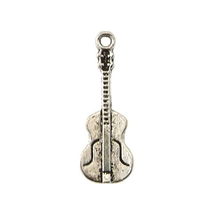 Breloque - TAL - Guitare n°1 - Argenté - Métal sans nickel - 1 pièce