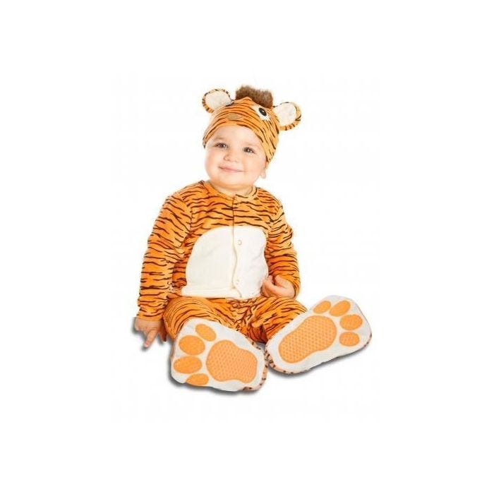 Déguisement bébé petit tigre avec sucette - Blanc - Polyester - À partir de 3 ans