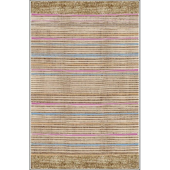 Tapis - BAHAR - Multicolore - Imitation Jute - Antidérapant - Lavable en machine