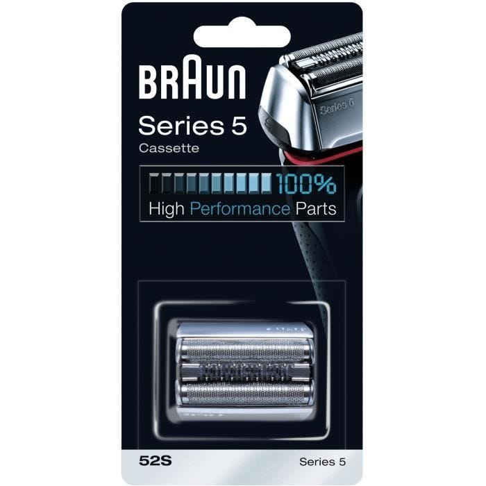Cassette de Rechange - BRAUN - 52S - Pour rasoir électrique Series 5 - Argenté