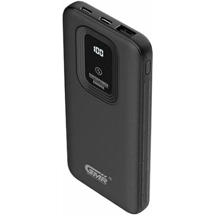 Powerbank - Goms - Rechargeable Noir USB-C - Capacité 20000 mAh - Couleur Noir